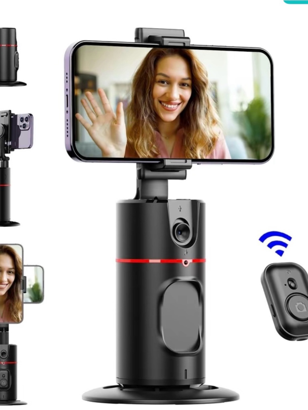 Auto-Tracking Black Smartphone Mount with Remote Control - Picture 7 of 8